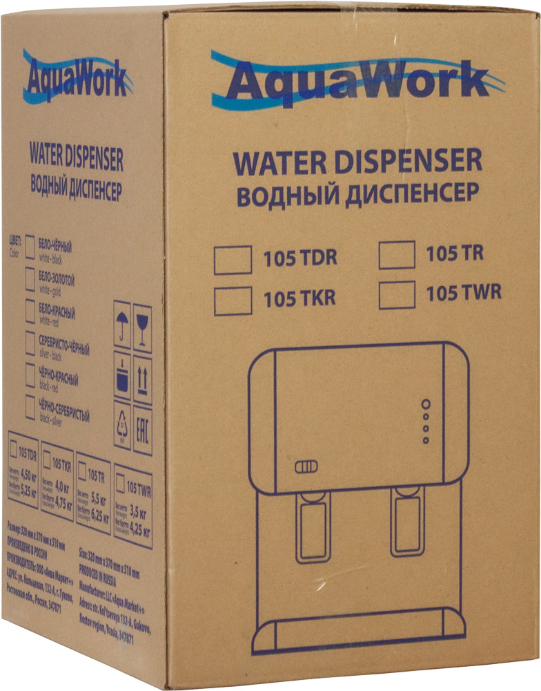 Кулер для воды Aqua Work 105-TDR бело-черный